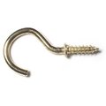 Midwest Fastener 9/16" x 1" Brass Cup Hooks 100PK 51022